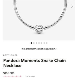Pandora Moments Snake Chain
Necklace